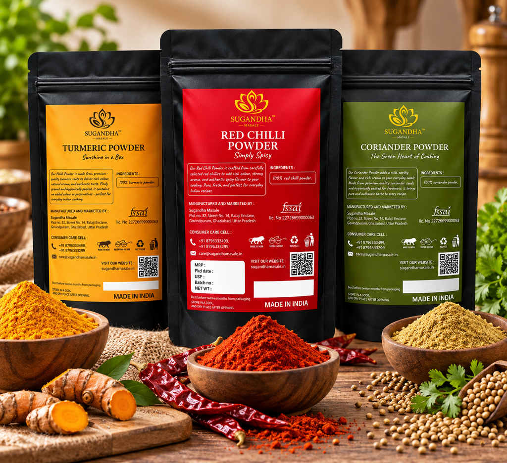 Sugandha Masale Everyday Spice Combo Pack| 500 Grams Each