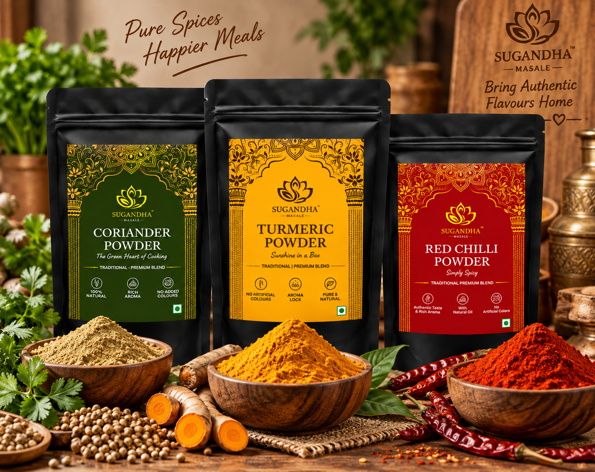 Sugandha Masale Everyday Spice Combo Pack| 500 Grams Each